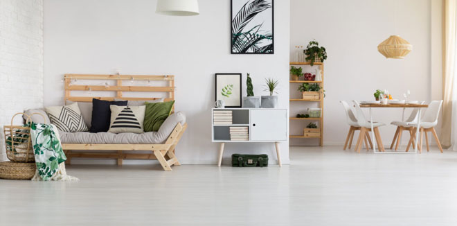 Ethnic and simple living room